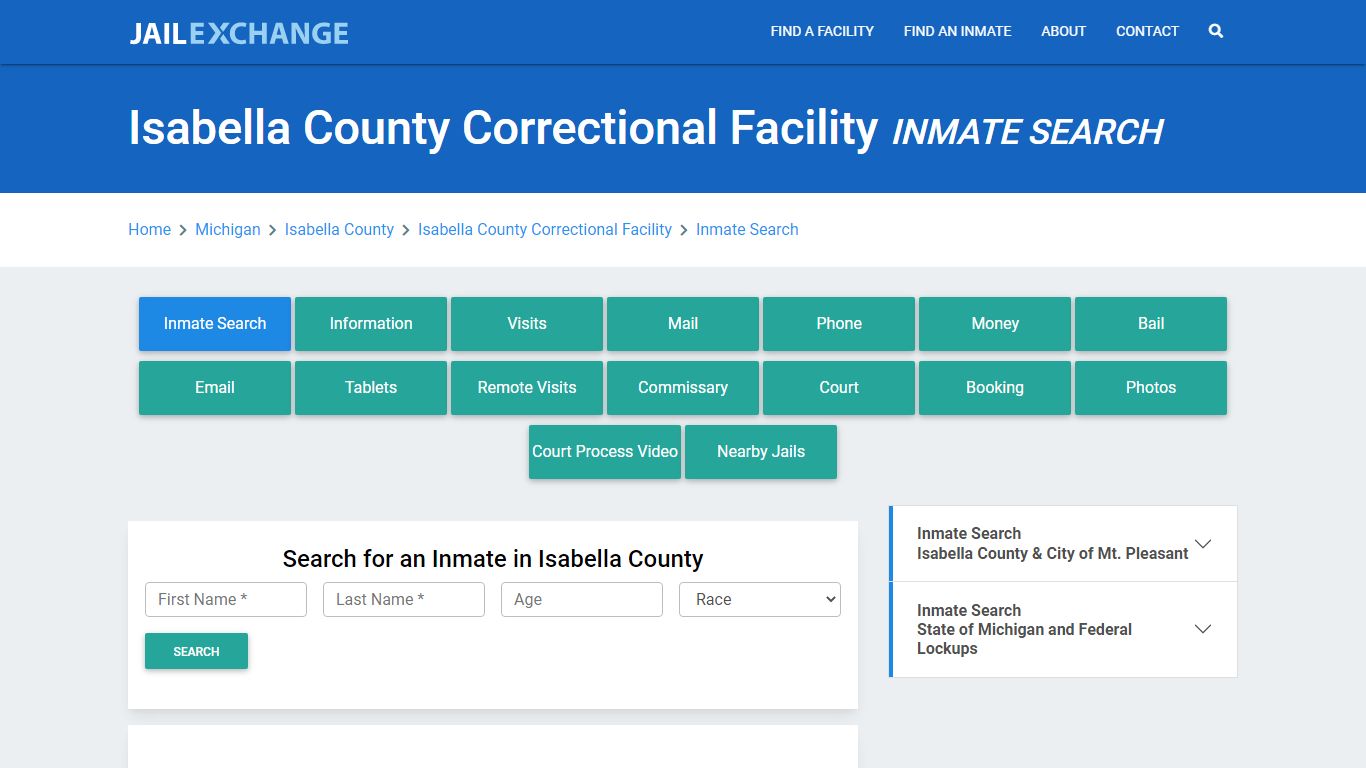 Isabella County Correctional Facility Inmate Search - Jail Exchange